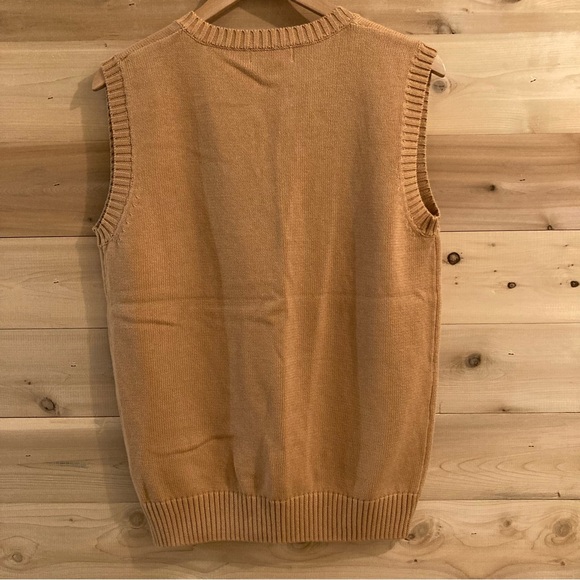 Khaki caramel Vneck sweater vest NWOT - Picture 8 of 8
